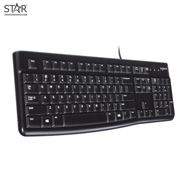  Bàn phím giả cơ văn phòng Logitech K120 | Có dây, Fullsize, Black 