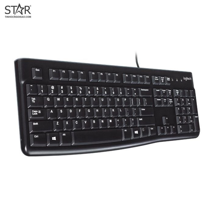 Bàn phím Logitech K120 | Đen, 104 phím, Có dây