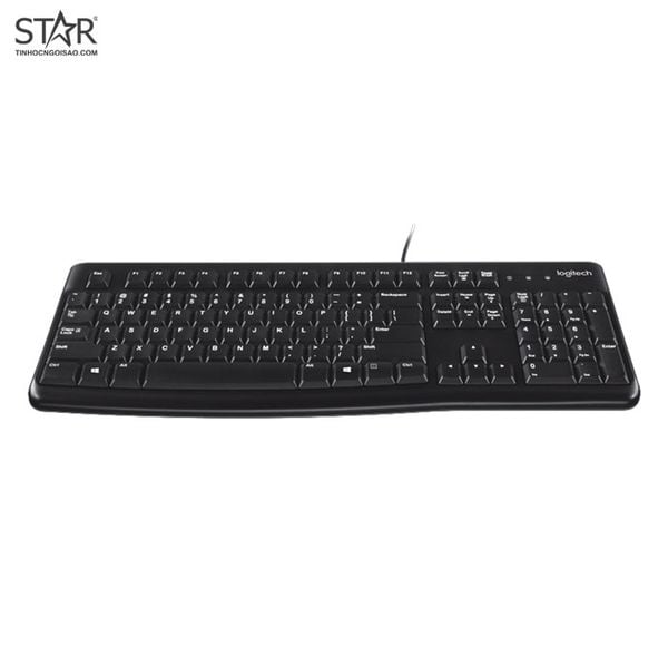  Bàn phím giả cơ văn phòng Logitech K120 | Có dây, Fullsize, Black 