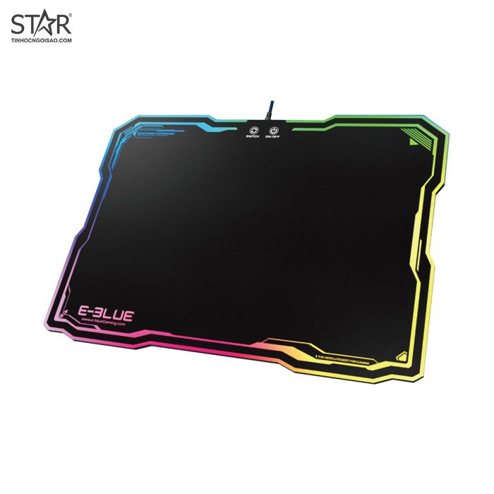 Lót chuột E-Blue EMPO13 Gaming RGB (365*265*4mm/ Size vừa/ Trơn)