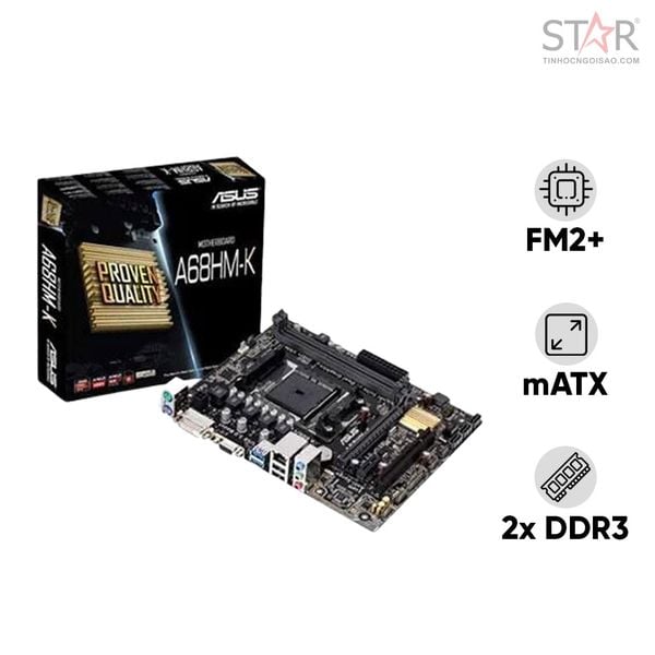  Mainboard ASUS A68HM-K DDR3 | FM2+, mATX, 2 khe RAM 