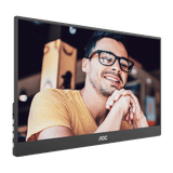  Màn hình di động AOC 16T20 | 15.6 inch, Full HD, IPS, 60Hz, 5ms, 16.7 triệu màu, USB-C, kèm Foldable Smart Cover 
