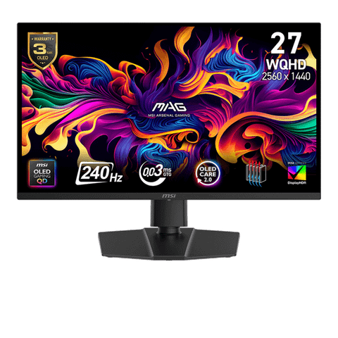 Màn hình Gaming MSI MAG 273QP QD-OLED X24 | 26.5 inch, 2K, QD-OLED, 240Hz, 0.03ms, phẳng
