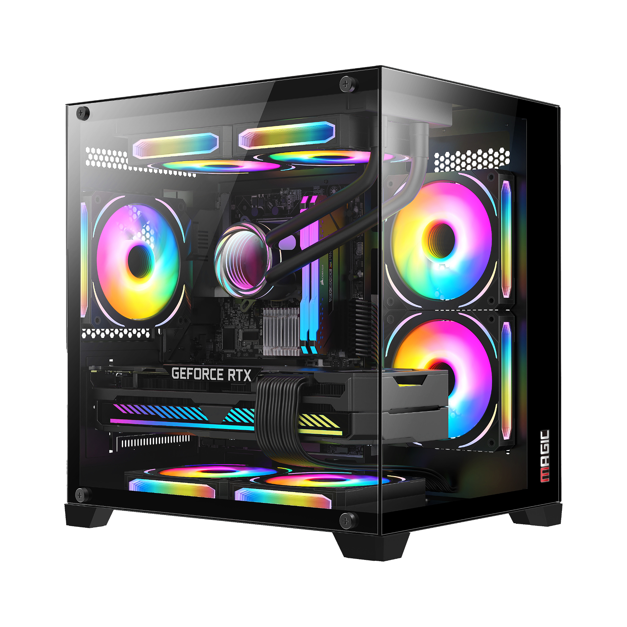 Thùng máy Magic Aqua M Ultra - Đen | Small Micro ATX