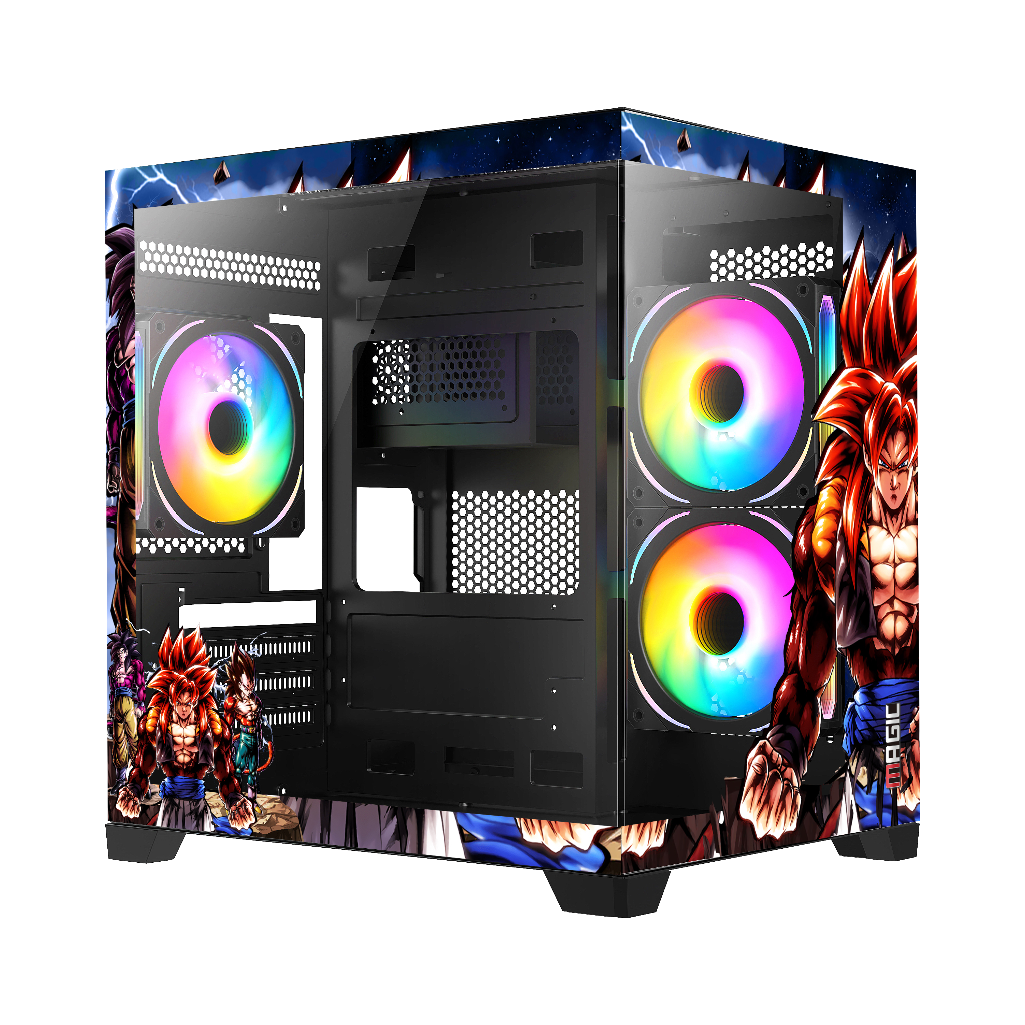 Thùng máy Magic Aqua M Ultra Plus Songoku - Đen | Full M-ATX