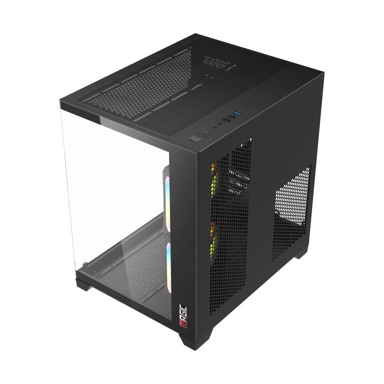 Thùng máy Case Magic Aqua M Ultra - Đen | Small M-ATX