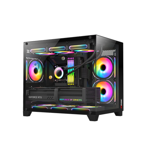 Thùng máy Magic Aqua-M Ultra Pro - Đen | Full Micro ATX, AIO 360 Top