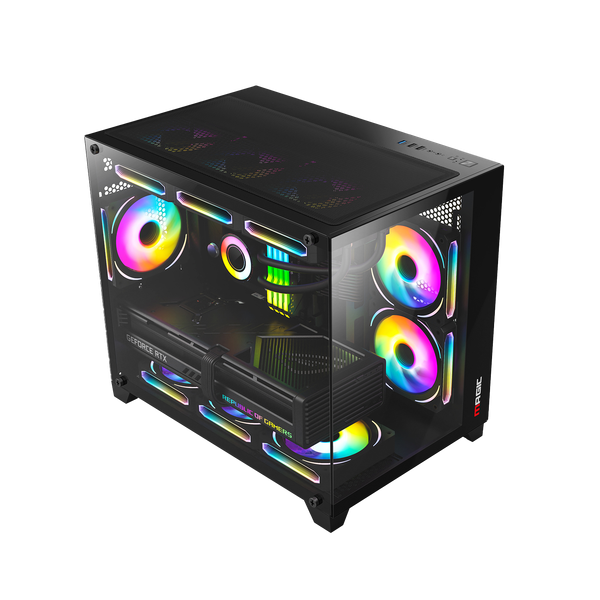  Thùng máy Magic Aqua-M Ultra Pro - Đen | Full Micro ATX, AIO 360 Top 