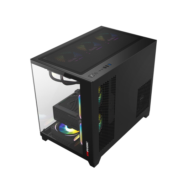  Thùng máy Magic Aqua-M Ultra Pro - Đen | Full Micro ATX, AIO 360 Top 