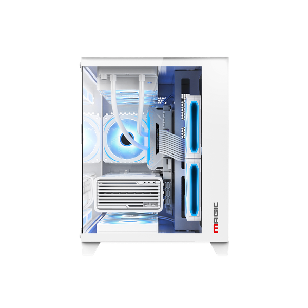  Thùng máy Magic Aqua-M Ultra Pro - Trắng | Full Micro ATX, AIO 360 Top 