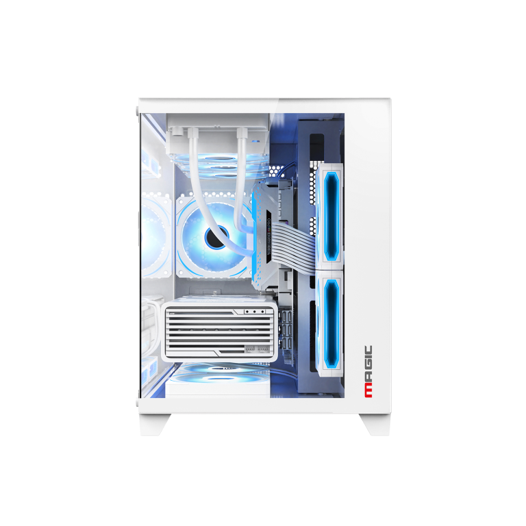 Thùng máy Case Magic Aqua-M Ultra Pro - Trắng | Full M-ATX, AIO 360 Top