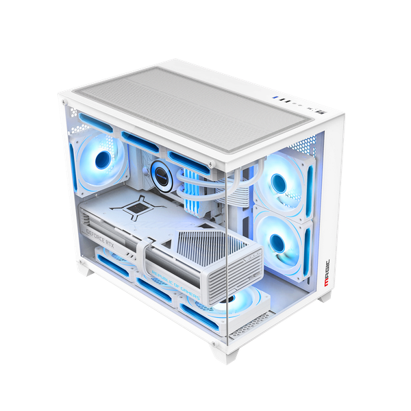  Thùng máy Magic Aqua-M Ultra Pro - Trắng | Full Micro ATX, AIO 360 Top 