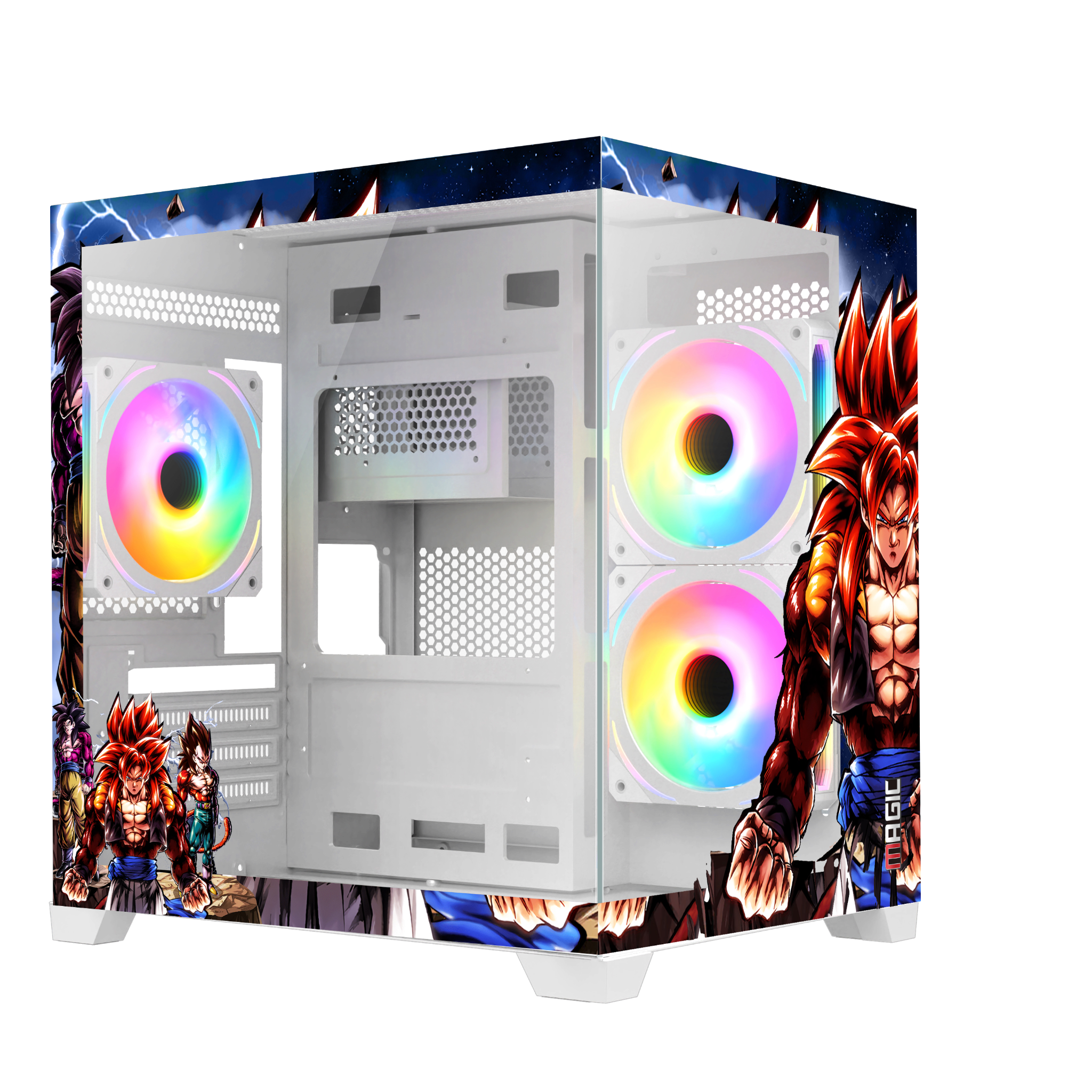 Thùng máy Magic Aqua M Ultra Plus Songoku - Trắng | Full M-ATX