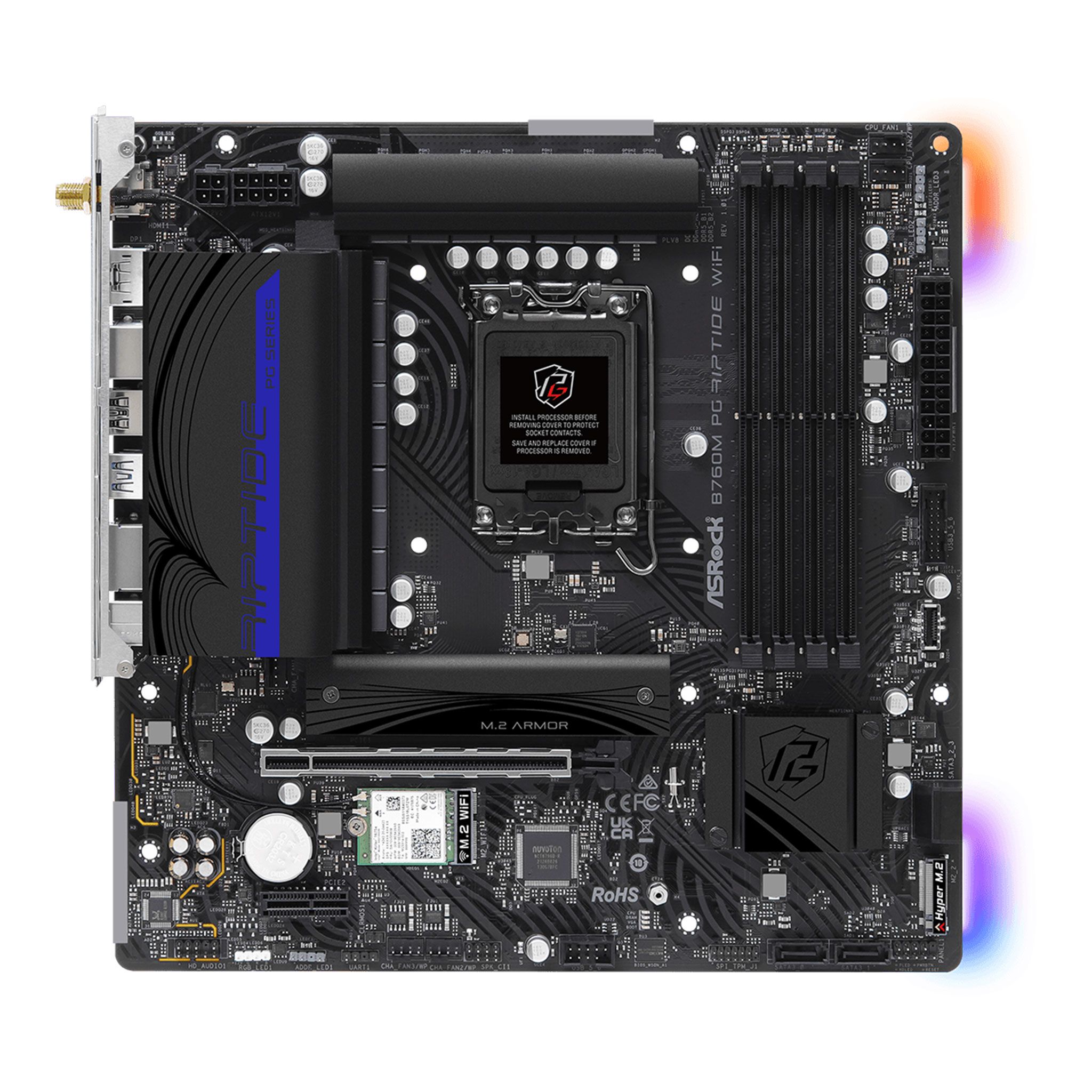 Mainboard ASRock B760M PG Riptide WiFi | Intel B760, Socket 1700, Micro ATX, 4 khe DDR5