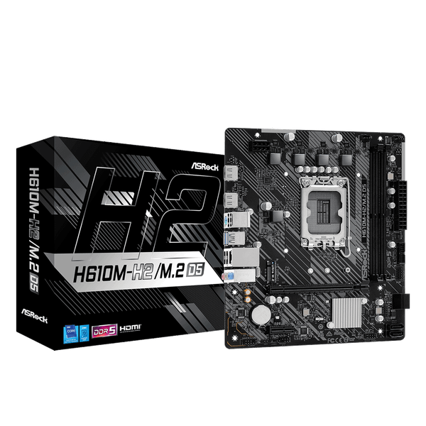  Mainboard ASRock H610M-H2/M.2 DDR5 | LGA 1700, mATX, 2 khe RAM 