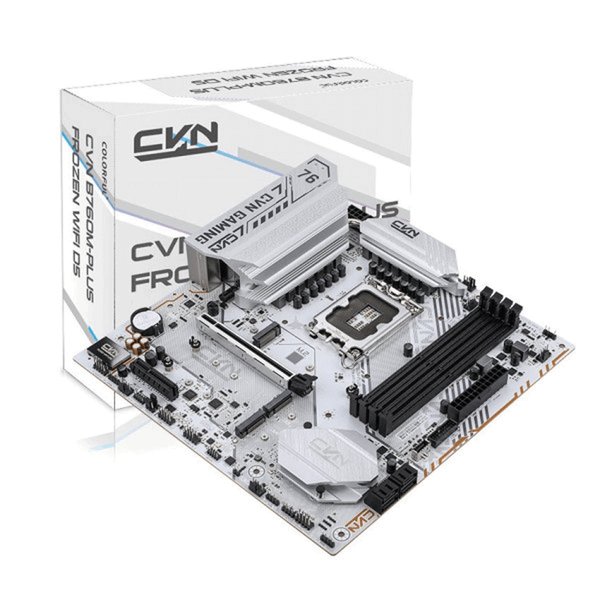  Mainboard Colorful CVN B760M Frozen Wifi Plus V20 Wifi DDR5 | LGA 1700, mATX, 4 khe RAM 