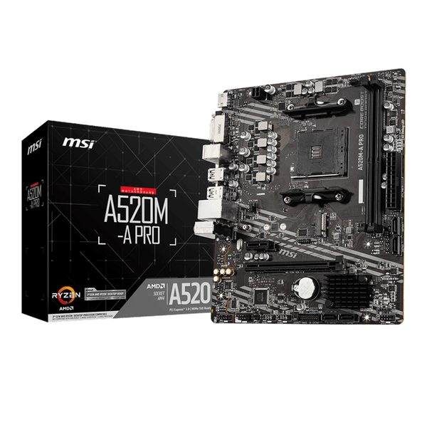 Mainboard MSI A520M-A Pro DDR4 | AM4, mATX, 2 khe RAM 