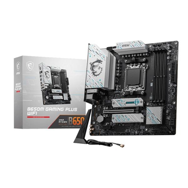  Mainboard MSI B650M Gaming Plus Wifi DDR5 | AM5, mATX, 4 khe RAM 
