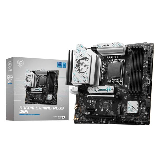  Mainboard MSI B760M Gaming Plus Wifi DDR5 | LGA1700, mATX, 4 khe RAM 