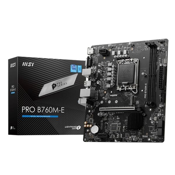  Mainboard MSI PRO B760M-E DDR5 | LGA 1700, mATX, 2 khe RAM 