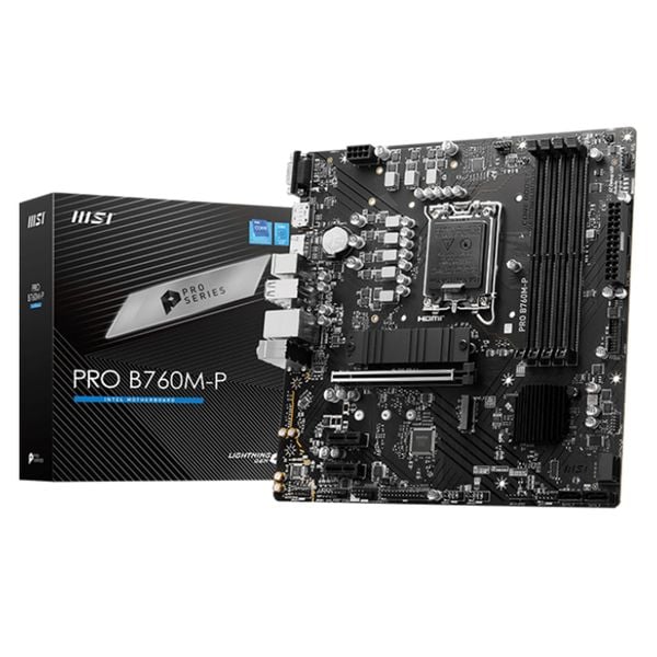  Mainboard MSI PRO B760M-P DDR5 | LGA 1700, mATX, 4 khe RAM 