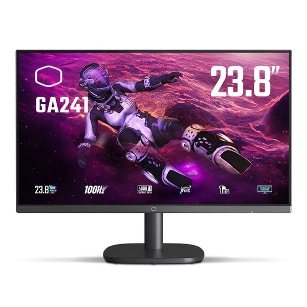  Màn hình 24 inch Cooler Master CMI-GA241-US (Full HD, VA, 100Hz, sRGB 95%, Adaptive Sync, 1ms, phẳng) 