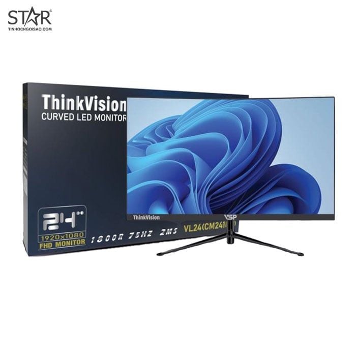 Màn Hình LCD 24 inch VSP VL24 (CM2410Q) FHD 75Hz Cong Chính Hãng (Đen)