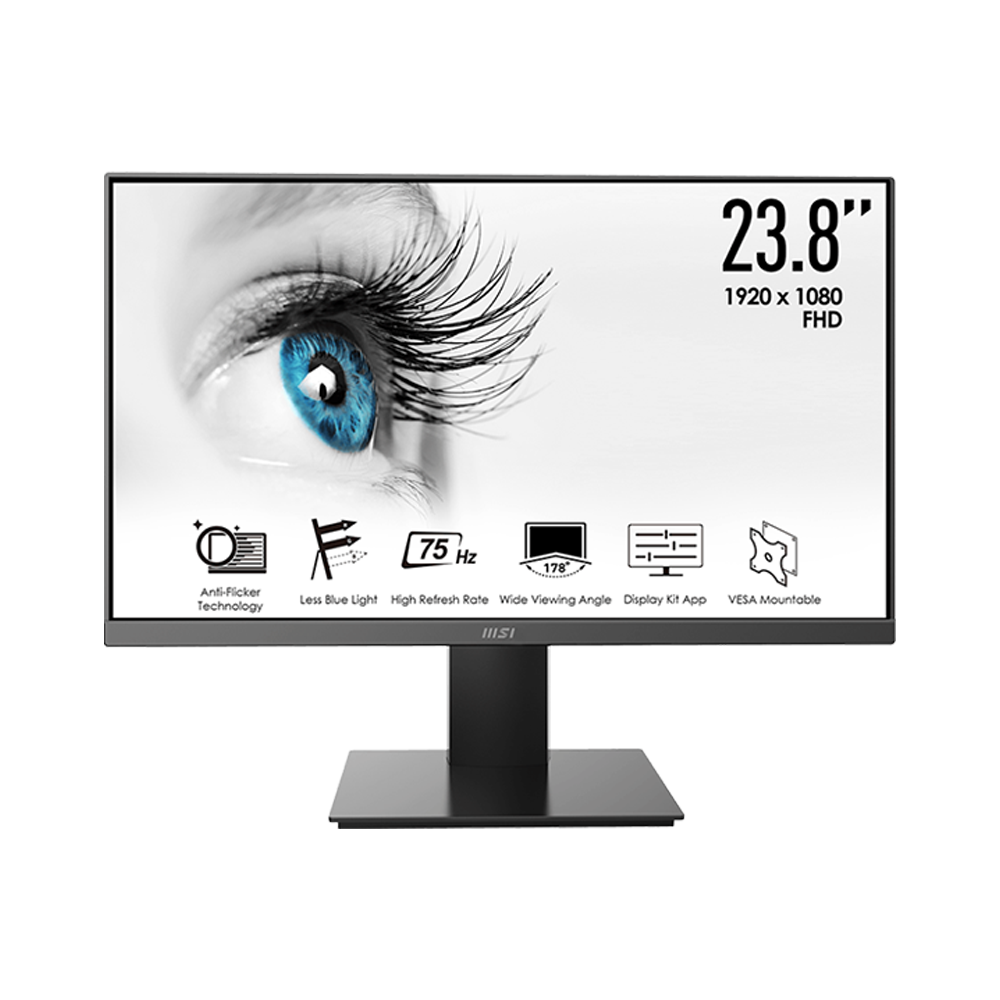 Màn hình MSI Pro MP241X | 23.8 inch, FHD, VA, 75Hz, 8ms, Phẳng