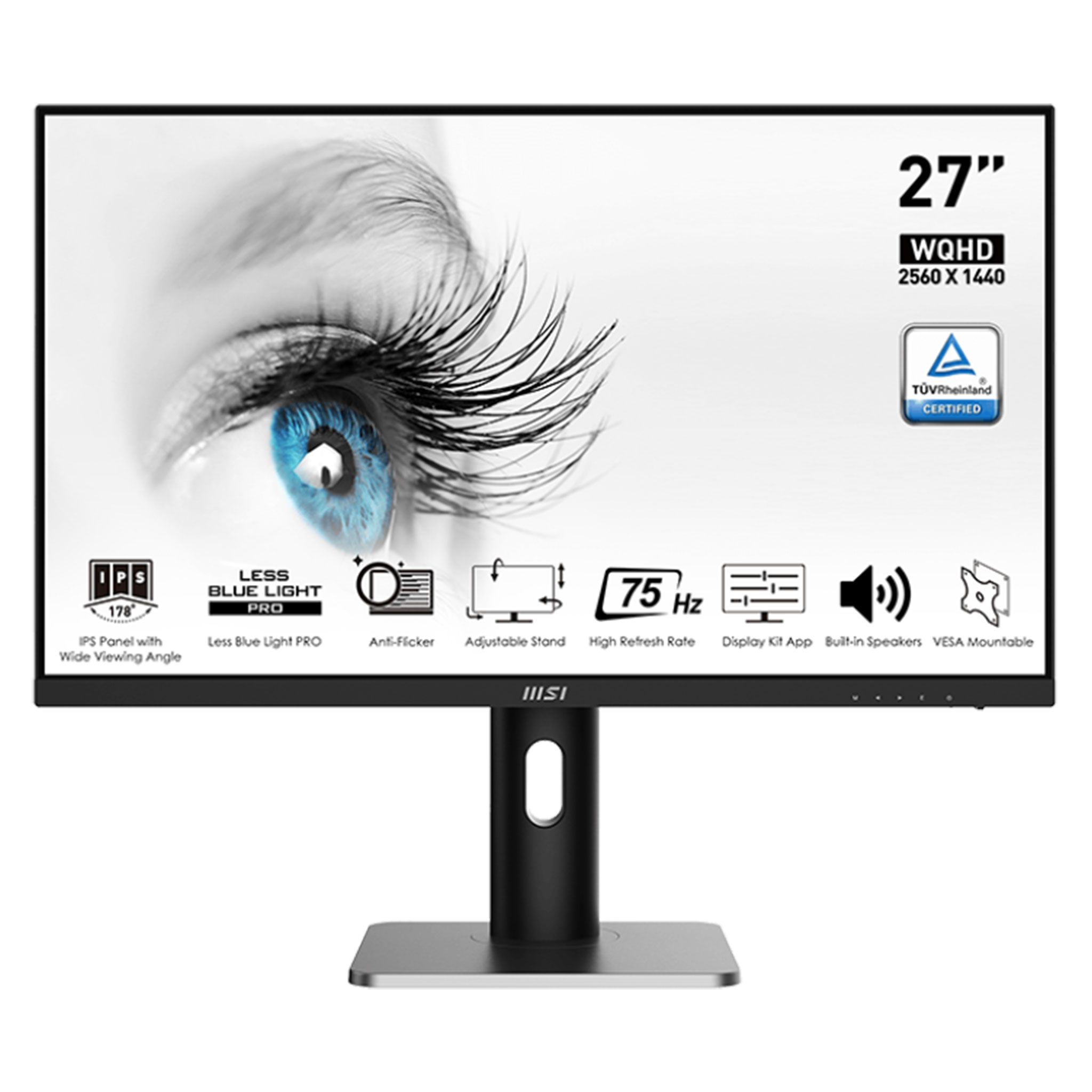 Màn Hình MSI Pro MP273QP | 27 inch, 2K, IPS, 75Hz, phẳng