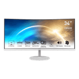  Màn hình MSI Pro MP341CQW | 34 inch, WQHD, VA, 100Hz, 5ms, Cong, Trắng 