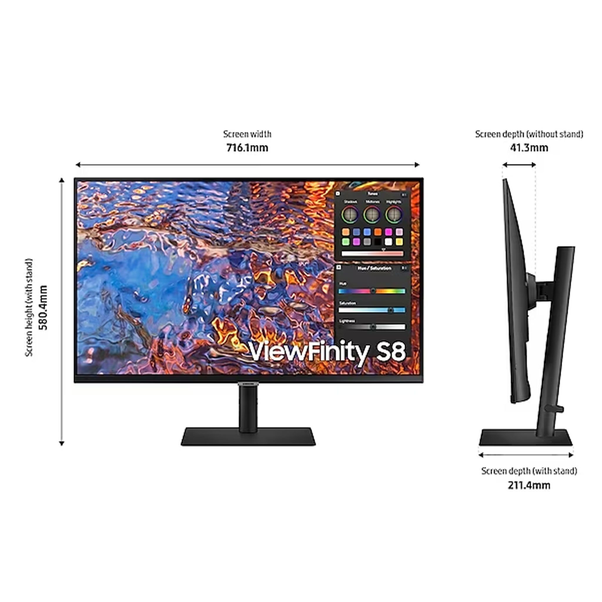 Màn hình Samsung ViewFinity S8 LS32B800PXEXXV | 32 inch, 4K, IPS, 60Hz, 5ms, phẳng