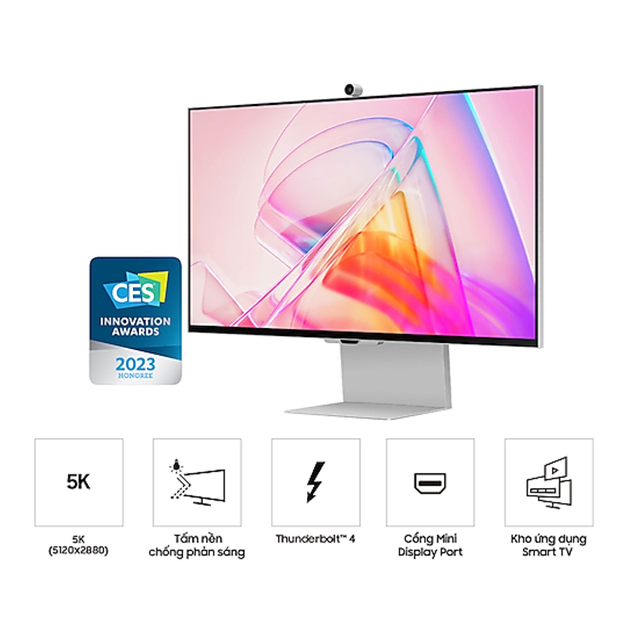 Màn hình Samsung ViewFinity S9 LS27C900PAEXXV | 27 inch, 5K, IPS, 60Hz, Thunderbolt 4, phẳng