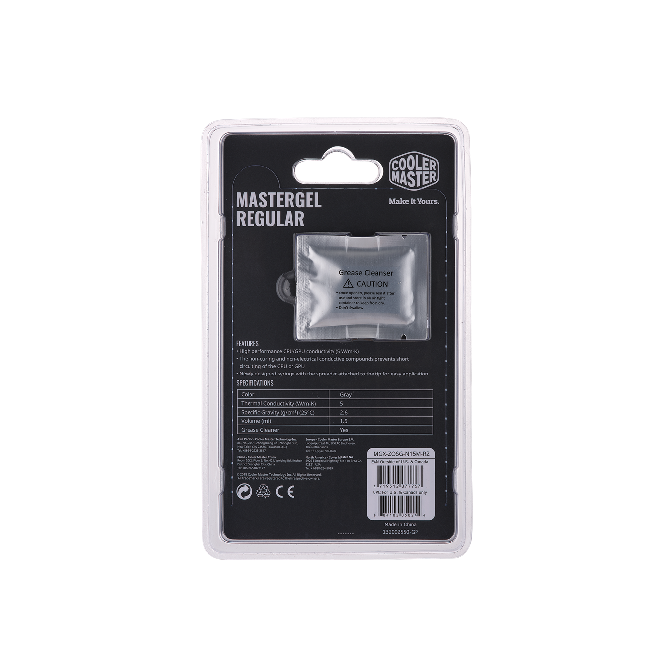 Keo tản nhiệt Cooler Master Mastergel Regular (MGX-ZOSG-N15M-R2)