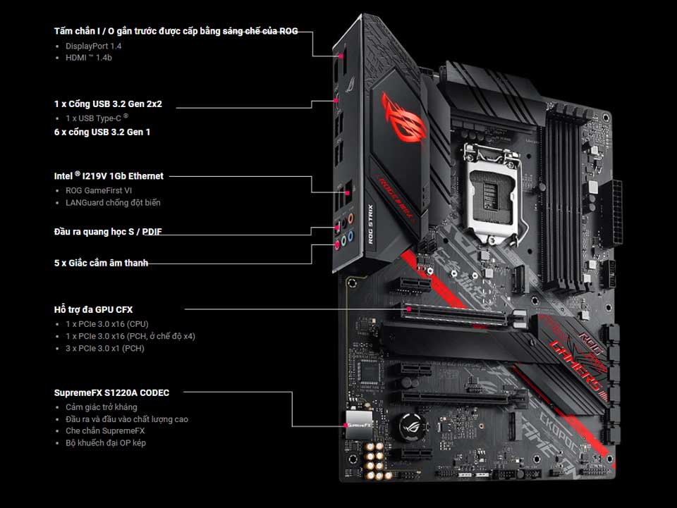 Mainboard Asus B460-H ROG Strix Gaming (ROG STRIX B460-H GAMING)