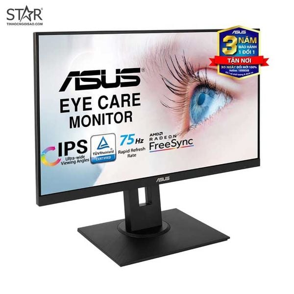  Màn hình Asus VA24DQLB (23.8 inch|FHD|IPS|75Hz|5ms|250nits|HDMI+DP+VGA|Speaker|Phẳng). 