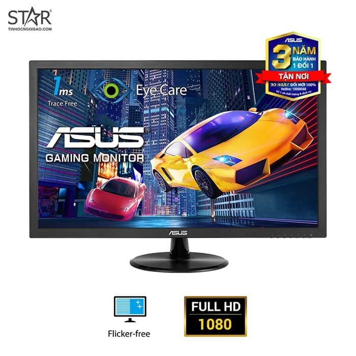 Màn hình LCD 24” Asus VP248H FHD TN 75Hz 1ms Freesync Chính Hãng