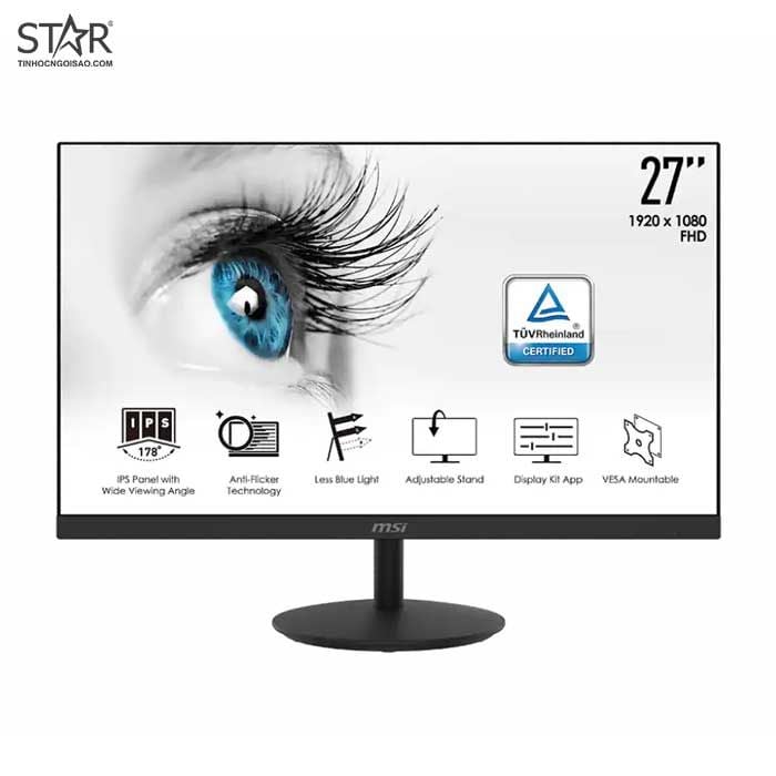 Màn hình LCD 27” MSI Pro MP271 FHD IPS 75Hz Chính Hãng