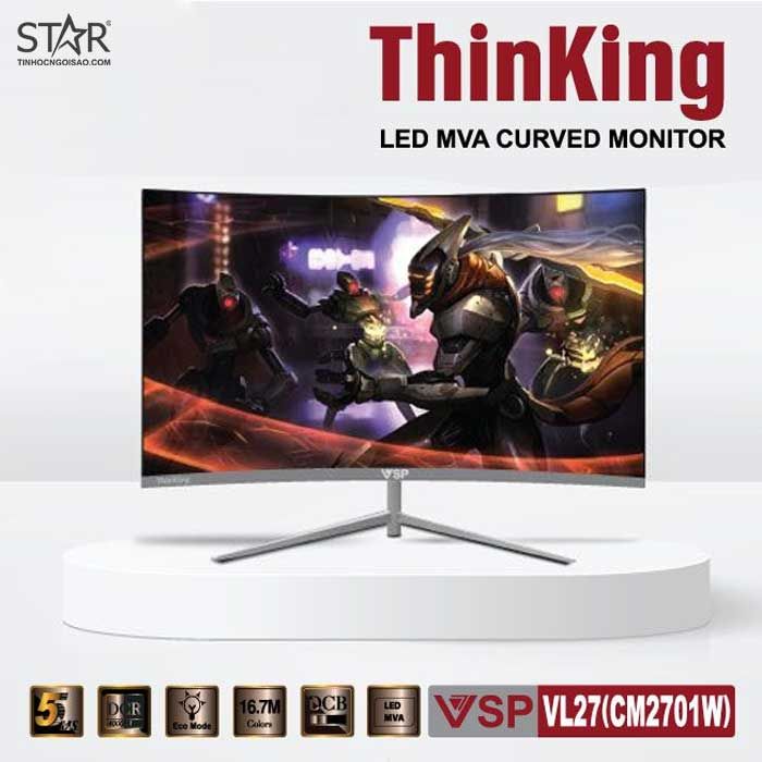 Màn hình LCD 27” VSP VL27 (CM2701W) FHD 1800R/75Hz Gaming Cong (Trắng)