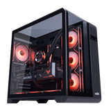  Thùng máy Mik Barbatos ATX - Black | AIO 360, view 3 góc 