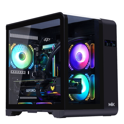 Thùng máy Mik Barbatos M 360 - Black | Không kèm fan