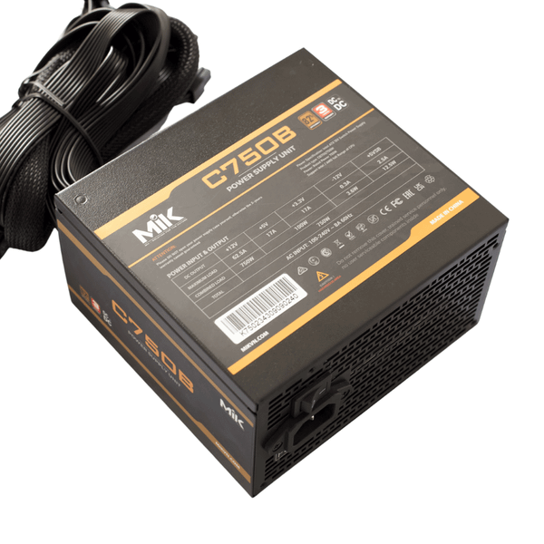  Nguồn máy tính Mik C750B (Hiệu Suất 87%) (Dc To Dc) - Đen 