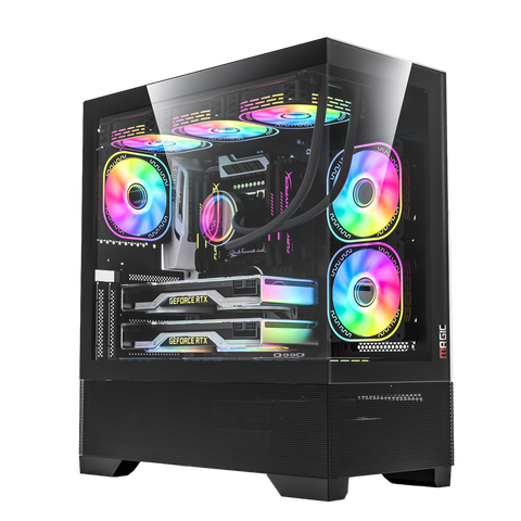 Thùng máy MAGIC Mix Full Tower - Đen | E-ATX, không fan