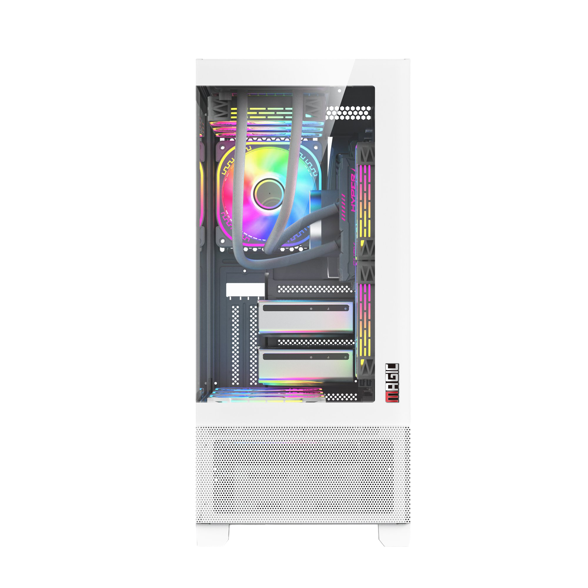 Thùng máy Case MAGIC Mix Full Tower - Trắng | E-ATX, không fan