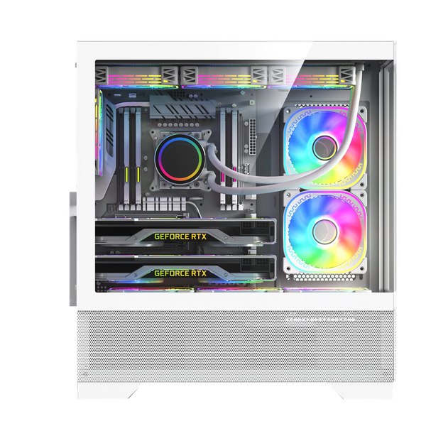  Thùng máy MAGIC Mix Full Tower - Trắng | E-ATX, không fan 