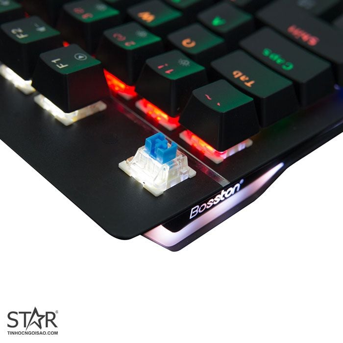 Bàn Phím Cơ Bosston MK918 RGB Blue Switch (Đen)