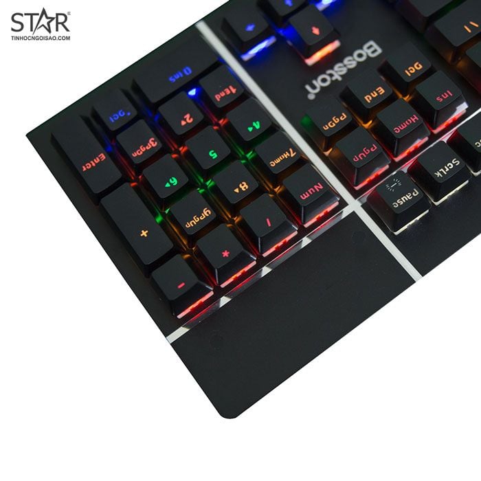 Bàn Phím Cơ Bosston MK918 RGB Blue Switch (Đen)