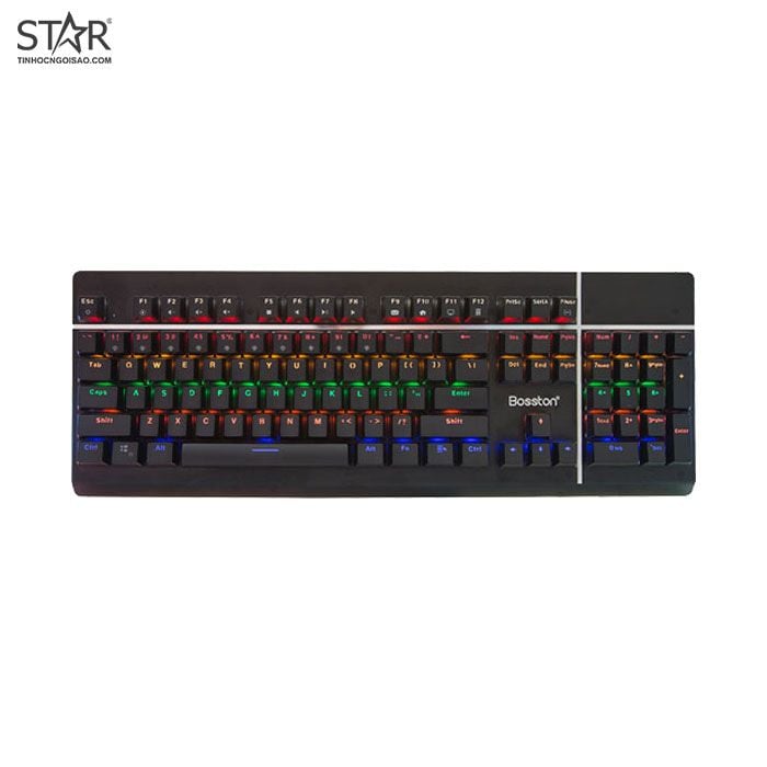 Bàn Phím Cơ Bosston MK918 RGB Blue Switch (Đen)