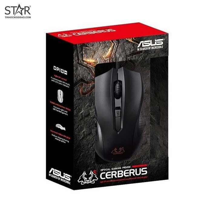 Chuột Asus Cerberus Optical Gaming Led (Đen)