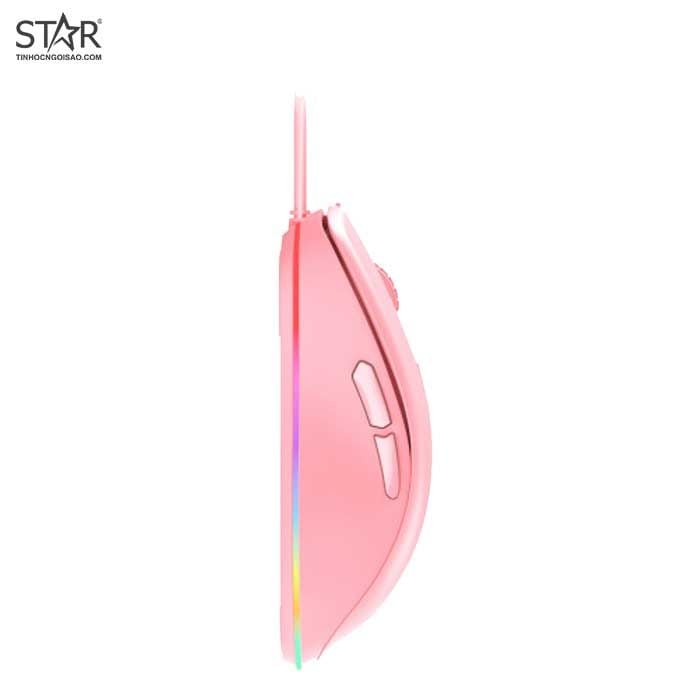 Chuột Dare-U EM908 Queen Pink RGB Gaming (Hồng)