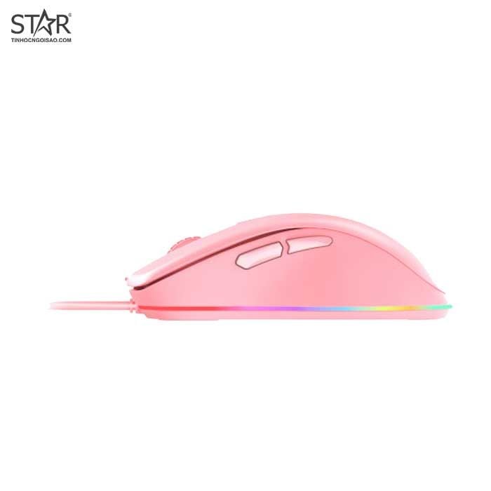 Chuột Dare-U EM908 Queen Pink RGB Gaming (Hồng)